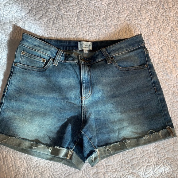 Daily Ritual Pants - Daily ritual denim faded cut off jean shorts, high rise